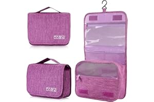AiQInu Beauty Case da Viaggio, Borsa da toilette da viaggio per Donna Uomo,impermeabile Beauty Case con Gancio per Appendere per Organizzare Oggetti Personali Accessori
