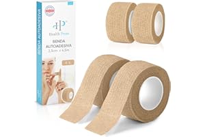 Health Press® Cerotto per Dita Auto-adesivo – 4 Rotoli Blu + Beige (2,5cm x 4,5m) | Cerotto Impermeabile | Bendaggio Elastico di Fissaggio | Nastro Resistente a Polvere, Grasso e Sporco per Dita