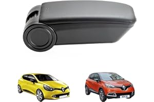 RATI ARMSTER 3 Bracciolo montaggio sedile compatibile con RENAULT CLIO/CAPTUR 2013-2020 senza braccioli originale [nero, pelle vegan]