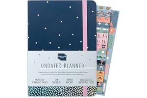 Boxclever Press Perfect Year A5 Undated Planner. Non Dated Weekly Planner for Perfect Organisation. A5 Diary with Monthly Planner Pages, Shopping Lists, Stickers & More. Organiser Planner - Dot