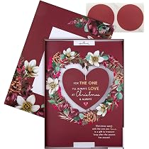 Hallmark Weihnachtskarte Für Ehefrau – 'You’re The Heart' Mit Blauem Umschlag, Mittelgroß