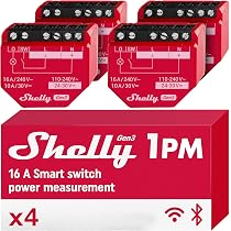 Shelly 1PM Gen3 – Smart hem Wi-Fi-strömbrytare med med Strömmätare ...