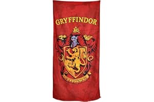 Elbenwald Harry Potter Potter Serviette avec Gryffondor Habitations Moites d'armoiries Motif 90x180cm Rouge