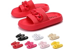 AX BOXING Hausschuhe Damen Sommer Schlappy Wolkenschuhe Plattform Pummys Rutschfest Cozislides Weich Schlappen Größe 36-41 EU