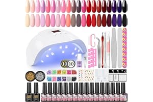 ‎PEACECOLOR PEACECOLOR UV Nagellack Set mit Lampe 36W 20 Farben Gelnägel Set mit Base und Top Coat Gelnägel Starterset Shellac Gellack Nägel Nagelstudio Set Nägel Selber Machen