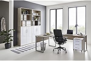 BMG MÖBEL Set completo di mobili da ufficio per studio Office Edition (set 11)