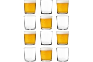 UTOPIA Pasabahce – Set 12 Bicchieri Bistrobar in Vetro Trasparente 38 cl – Lavabili in Lavastoviglie, Ideali per Acqua, Soft Drink e Uso Quotidiano