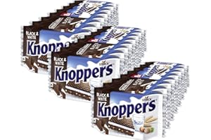 3x Storck Knoppers Black & White waffle cuts 8-pack (200g)