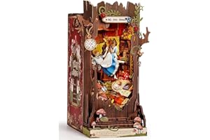 Rolife Book Nook Kit Miniature da Costruire DIY Booknook Fall into Wonder 3d Puzzle Legno con Luci Decorazione Libreria Casa Modellismo da Costruire Adulti Diorama Modellismo