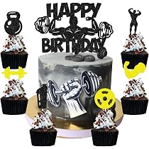 25 Pezzi Fitness Decorazioni Torte Palestra Happy Birthday Cake ...