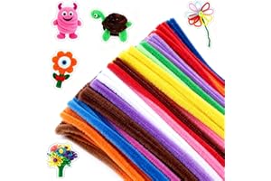 G2PLUS 200PCS Chenilla Tallos Pipe Cleaners Pipe Cleaners, Colores Limpiapipas Manualidades 6 mm * 30 cm para Manualidades y Decorar
