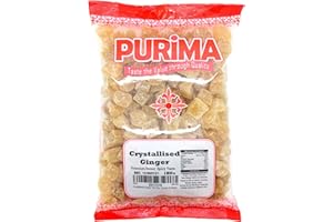 Crystallised Ginger 1kg - Crystalised Stem Ginger Root Chunks Dice Cubes Crystallized PURIMA