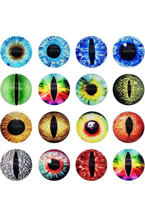 20 Yeux En Verre Pour Dragon & Poupées - Cabochons 30mm Pour Sculpture Argile Et DIY - Julie Wang