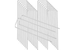 AEYURUID Sardines De Fixation,20 Piquet Ancrage,Sardines Camping,Piquet Cloture,Piquet De Tente,Paillage Jardin,Agrafe Toile Paillage,Piquet Toile De Paillage,Crochet pour Bache,Piquet Geotextile