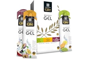 Healthspan Elite Energy Gels | 25g Dual Source Fast Acting Carbs | 3 Electrolytes- Sodium, Potassium & Calcium | Vegan (Mixed Flavours)