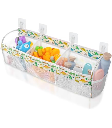 Filet De Rangement Jouets Bain Bébé - Organisateur De Salle De Bain - 45x33 Cm - Drainage Et Aération