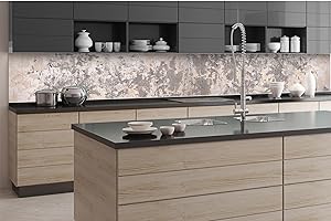 DIMEX LINE DIMEX Film autocollant pour crédence de cuisine - Mur de béton cassé II - 350 x 60 cm - Film décoratif - Protection anti-éclaboussures pour cuisine - Fabriqué en UE