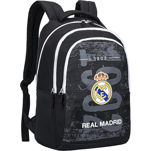 Safta Sac à Dos Scolaire Real Madrid 2ème Maillot 24/25 – Bleu Marine Officiel, Ergonomique, Adaptable Chariot, Poches Multiples, Très Résistant