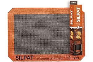 Silpat Toile Silpain Pizza Boulangère Ajourée - Croustillant, Cuisson Optimale - Feuille de Cuisson Réutilisable, Antiadhésive - Pâtisserie, Boulangerie Maison - 42x29 cm - Qualité Professionnelle