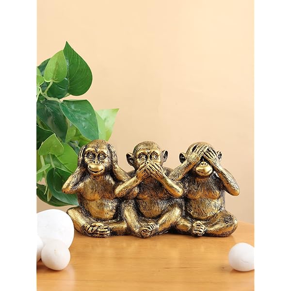 Buy SPLICE Polyresin Monkey Statue Showpiece | Gandhi Ji Monkey