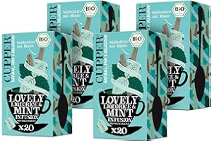 ‎CUPPER CUPPER Bio Kräutertee „Lovely Liquorice & Mint“, 4x20 ungebleichte Teebeutel, umweltfreundlich, fair gehandelt, 4er Pack
