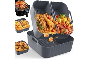 COZXRA 3 Stück Airfryer Silikonform für Heißluftfritteuse, Airfryer Zubehör für Ninja 6,2L, Philips 6,2L, COSORI 5,5L/6L/6,2L, Wiederverwendba Air Fryer Silikon Einsatz für Tefal Russell Hobb Cecotec Balter