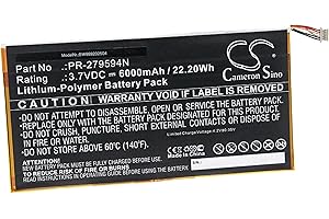 vhbw Batería Recargable reemplaza Acer PR-279594N, PR-279594N(1ICP3/95/94-2) para Tablet, Pad (6000 mAh, 3,7 V, polímero de Litio)