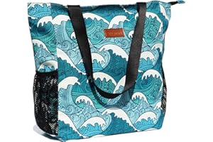 ESVAN Borsa a tracolla grande originale floreale resistente all'acqua per palestra, spiaggia, viaggi, borse quotidiane aggiornate