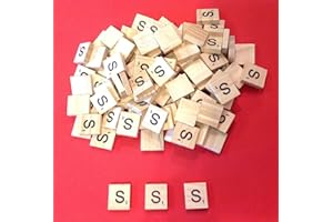 celloexpress ack of 20 – S’s Scrabble Tiles - Same Letters Bags - 18.1mm x 20mm x 5.2mm For Crafting and Scrapbooking