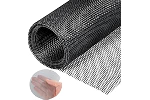 KZQXXT Fliegengitter Ersatznetz, Fliegengitter Fenster 120 x 250 cm, Fliegennetz Fenster, schwarzes Fiberglas-Fliegengitter als Meterware, Fliegengitter-Ersatznetz beliebig zuschneidbar