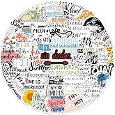 Andiker 50 Pieces Inspirational Quotes Stickers, Waterproof Motivational Stickers with Motivational Words for Scrapbooking, L