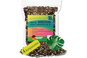 Garten Lux Premium Monstera Terreau pour Plantes Carnivores - Paquet de 2 litres - Sol à Drainage Rapide pour la Croissance et la Transplantation de Plantes
