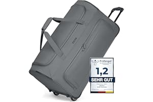 REDOLZ Artículos comunes Duffle Essentials, gris, L (71 cm), Bolsa de viaje con ruedas