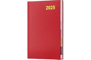 DONFULFIP Agenda 2025 annuel complet de janvier à décembre 2025 avec onglets mensuels colorés (rouge) Format A5