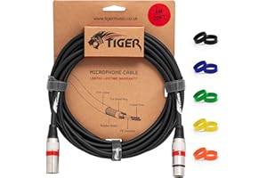 Tiger MIC4-06 Microphone Cable - XLR-m to XLR-f - 6 metres (20 feet)