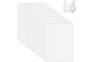 EUPHHONYCS 10 Sheets White Fursuit Eye Plastic Mesh 1mm Therian Eye Mesh Waterproof Printable PVC Plastic Eye Mesh Sheet for Furry Cosplay Props Fursuits Handicrafts Making, 11.8in x 7.87in