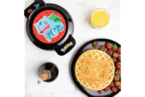 Uncanny Brands Pokémon Bulbasaur Waffle Maker – Make Bulbasaur Waffles at Home – Fun Kitchen Appliance – Non-Stick, Compact and Easy to Clean – For both Adults & Kids