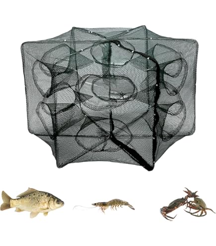 FILET A POISSON,25x150cm--Panier De Pêche Pliable À 3 Couches, Filet De