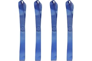 FLLYVLY Sangles d'Arrimage à Boucle Souple pour Moto, Voiture, Camion, Bateau, UTV, VTT - Pack de 4, Longueur 30 cm, Largeur 2,5 cm, Capacité de Charge 1500 LB, Résistance à la Rupture 4500 LB