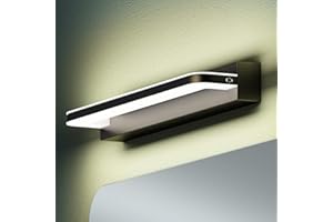 Mai & Mai Lampe Miroir LED 4000K pour Salle de Bain Murale Lumiere Intérieur 40cm Noir Desgin SparkLuxe