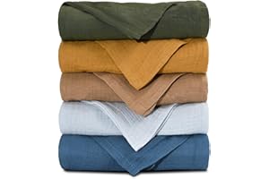 SOARWG KIDS Salviette in mussola per neonati e ragazze, confezione da 5 pannolini traspiranti e di garza, per neonati 004