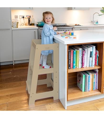 Xiha Montessori Learning Tower Observation Tower Adjustable In 4 Heights Protected On All Sides