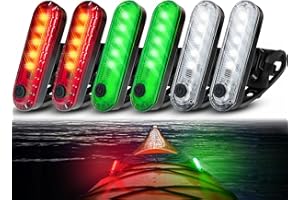 Lorsum Kayak Lights for Night Kayaking- Battery Operated Navigation Lights for Boat, Jet Ski, Dinghy and Paddle Board