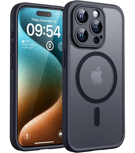 Coque IPhone 15 Pro Compatible MagSafe – Silicone TPU, Protection Anti-choc – Dos Translucide Orange – Découpes Précises