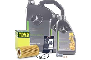 BESTPRICE Inspektionspaket Filterset mit 1x BESTPRICE Inspektionspaket Filterset mit Ölfilter; 1x Ölablassschraube mit Dichtring; 7l Motoörl 5W-30 MB229.51