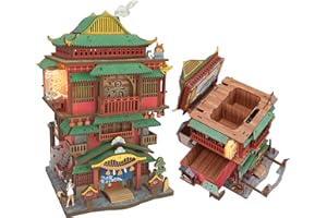 Tonecheer Zestaw puzzli 3D dla dorosłych DIY drewniane zestawy biurkowe miniaturowe japońskie pudełko do domku dla lalek dekoracja domu rzemiosło drewniane prezent urodzinowy