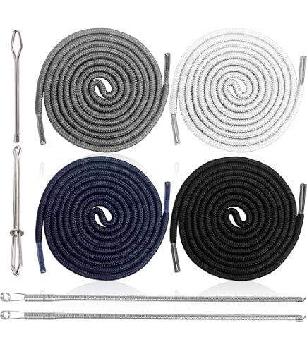 8 Cordones Negros Repuesto Joggers - Algodón, Universal Para Sudaderas, Pantalones, Chaquetas Con Cordón