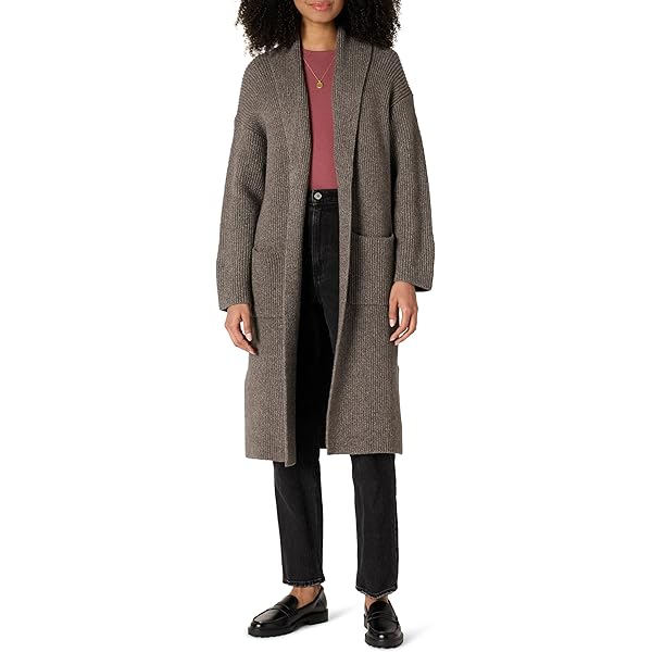 Suéter Casual Mujer Dressmine Cárdigan De Manga Larga, Con Frente Abierto, Lana Cárdigan Otoño Invierno