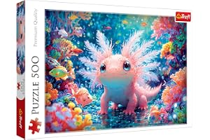 Trefl - Axolotl - 500-bitars pussel - DIY-pussel, kreativ underhållning, för vuxna och barn från 10 år