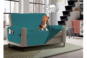 BANZAII TEXTILE INNOVATOR ONLINE Banzaii copridivano impermeabile 3 posti, salvadivano antimacchia, trapuntato, bicolor con tasche porta oggetti – Petrolio/Verde per seduta da 170 a 195 cm